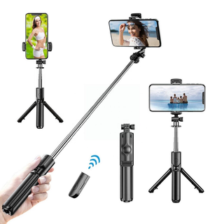 Jomaa Không Dây Bluetooth Selfie Stick Tripod Có Thể Gập Lại Giá Đỡ Bluetooth Điều Khiển Từ Xa Ngoài Trời Chống Hình Ổn Định Cho Điện Thoại Di Động Vlogging