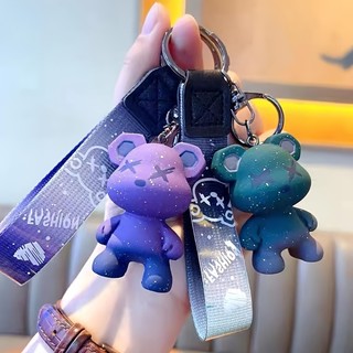 Bạo Lực Gấu Móc Khóa Mặt Dây Chuyền Nữ Cặp Đôi Graffiti Gấu Nam Xe Móc Khóa Sáng Tạo Ngày Lễ Nhỏ Quà Tặng Mặt Dây Chuyền