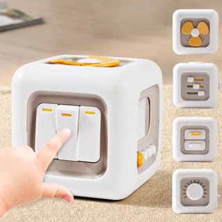 6 Trong 1 Montessori Cube Đồ Chơi Cảm Giác Bận Rộn Ban Bé Thực Hành Kỹ Năng Ngăn Kéo Khối Lập Phương Fidget Đồ Chơi Giáo Dục Cho Bé Gái Bé Trai