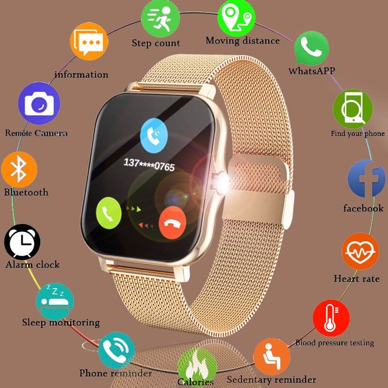 Đồng Hồ Thông Minh Đa Chức Năng Theo Dõi Sức Khoẻ Kết Nối Bluetooth