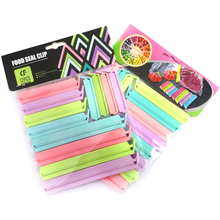 12 Chiếc Kẹp Niêm Phong Thực Phẩm Kẹo Màu Niêm Phong Kẹp 12 Gói Chống Ẩm Ăn Nhẹ Kẹp Sữa Bột Tươi Giữ Kẹp Niêm Phong Túi Kẹp