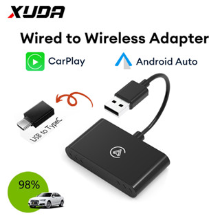  Xuda Không Dây Carplay Adapter Có Dây Không Dây Carplay Cho USB A Type-C Dongle Cắm Và Chơi Kết Nối USB Xe Ô Tô Tự Động Bộ Chuyển Đổi 