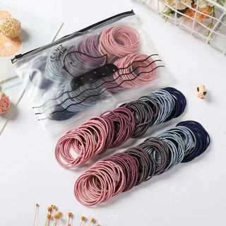 100 chiếc dây thun dây buộc tóc không làm tổn thương dây buộc tóc Dây thun đầu dây đàn hồi có độ đàn hồi cao
