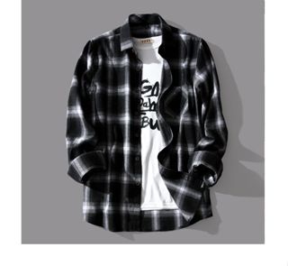 Áo Sơ Mi Dài Tay Kẻ Sọc Nam Mùa Xuân Đa Năng Áo Khoác Nam Mỏng Thường Ngày Rời Áo Sơ Mi