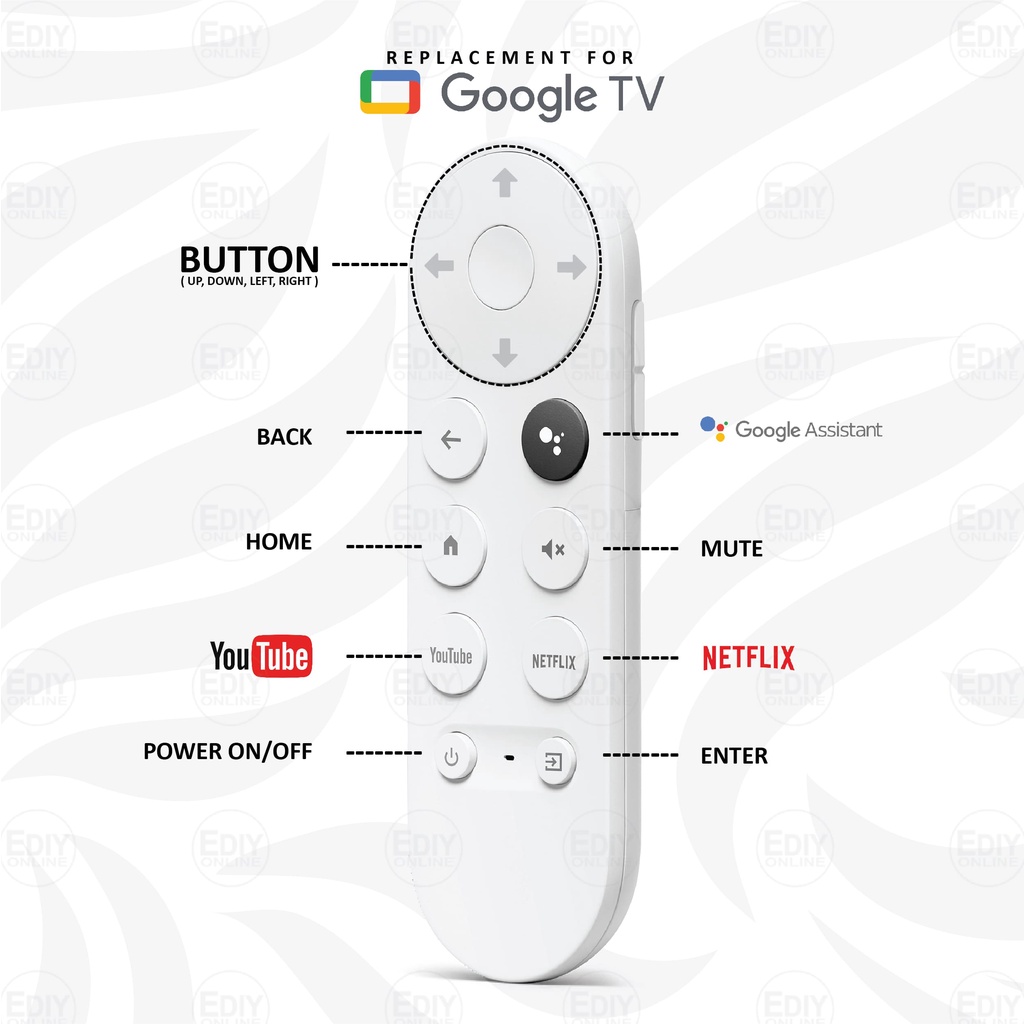 G9N9N Mới cho Chromecast với điều khiển từ xa Bluetooth Giọng nói cho GA01920-US, GA01923-US, GA0191