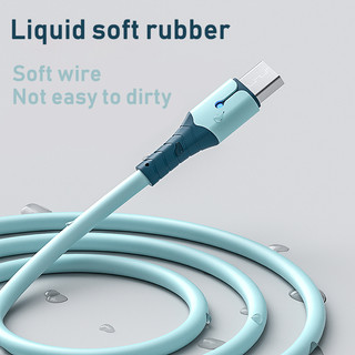 Cáp đèn Led silicon lỏng siêu nhanh Micro - USB 5A cho dữ liệu USB IP Android