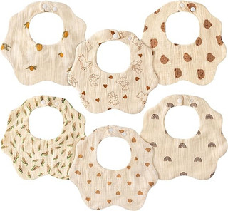Cotton gạc cánh hoa yếm trẻ em nước bọt 360 độ yếm sơ sinh cho bé khăn sữa chống khạc nhổ