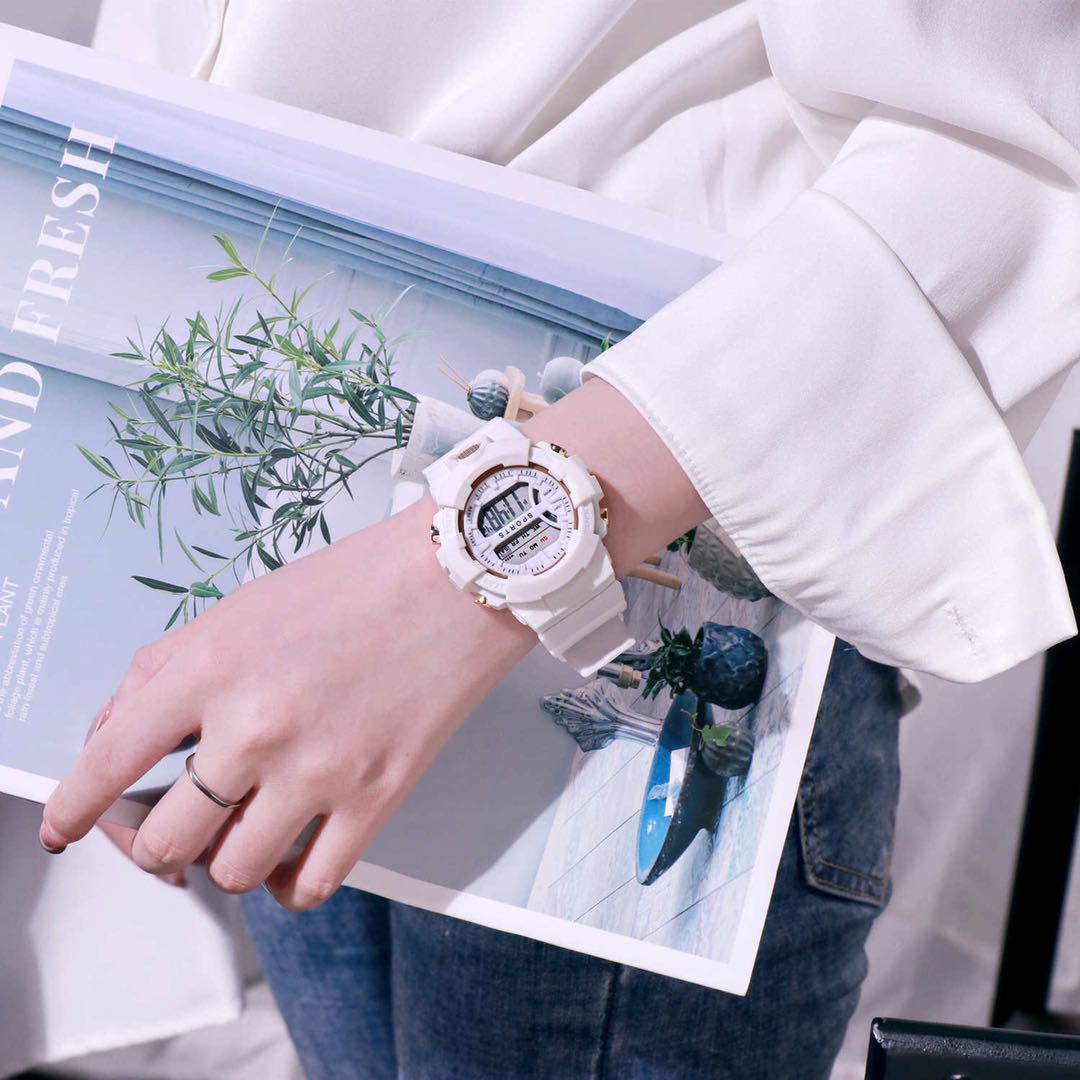 Đồng hồ điện tử kỹ thuật số tròn Unisex, Đồng hồ báo thức lịch phát sáng đa chức năng Đồng hồ điện tử Chronograph, Quà tặng tốt