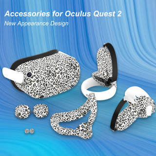 Tương thích với phụ kiện Oculus Quest 2, mặt nạ silicon, vỏ VR, vỏ tay cầm cảm ứng Quest 2, nắp cần điều khiển, nắp ống kính