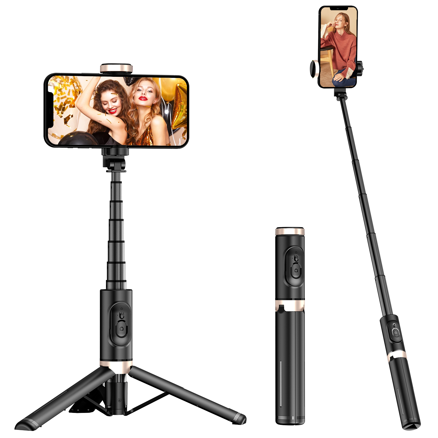 Gậy selfie kiêm đèn LED Bluetooth giấu kín, phù hợp cho dịp sale dịp Quốc tế Lao động 2026