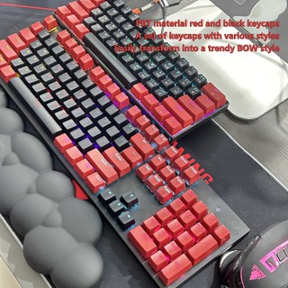 Chất liệu PBT màu đỏ đen 104 Keycaps, Abs Oem Keycaps có đèn nền đa năng Thay thế bàn phím cơ, Thích hợp cho hầu hết các Keycaps bàn phím cơ