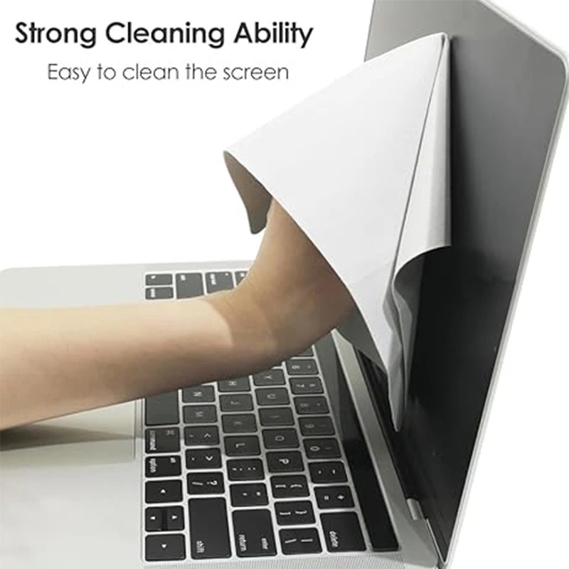 Khăn lau màn hình laptop mới, vải microfiber, bọc bàn phím, tấm bảo vệ, khăn lau cho MacBook.