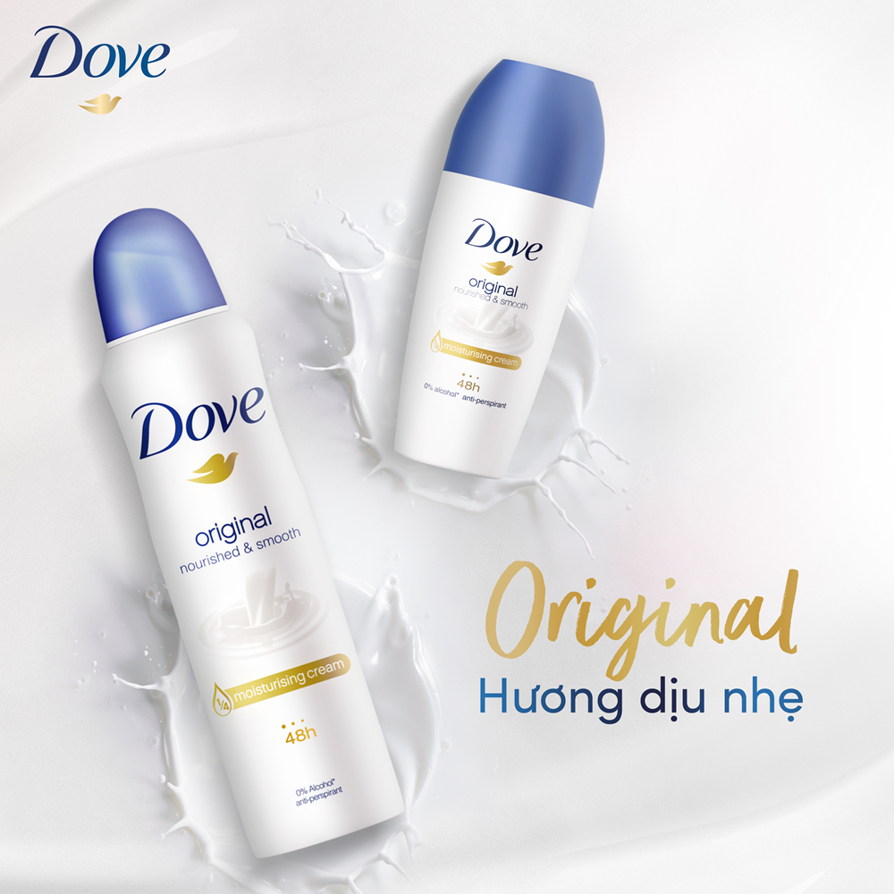 Xịt Khử Mùi Dove Dưỡng Da Sáng Mịn dành cho nữ 135ml | BigBuy360 - bigbuy360.vn