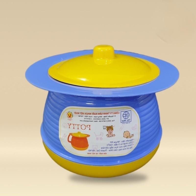 Bô Trẻ Em Có Tay Cầm Choice Việt Nam NH192 Kèm Nắp Đậy Nhựa Việt, Bô Cho Bé Tập Đi Vệ Sinh Có Nắp Đậy