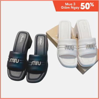 Dép cao gót quai ngang đế xuồng đính chữ đá chất bền rửa nước thoai mái Mã: QV 49