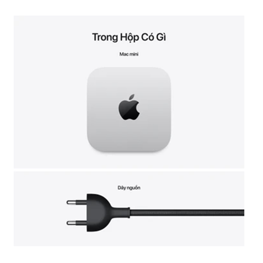 Máy tính để bàn Apple Mac mini, M4, 10 core CPU/10 core GPU, 16GB memory, 512GB SSD, macOS, 1Y WTY_MU9E3SA/A | BigBuy360 - bigbuy360.vn