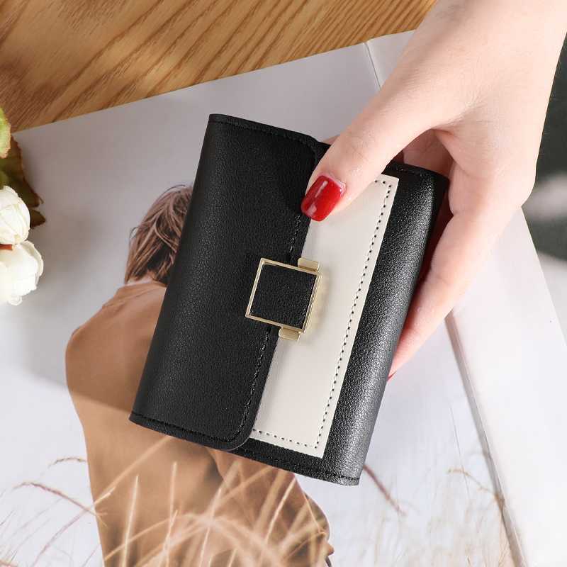 Ví Mini Nữ Màu Khối Phong Cách Hàn Quốc Dễ Thương Ví Đựng Thẻ Sinh Viên | BigBuy360 - bigbuy360.vn