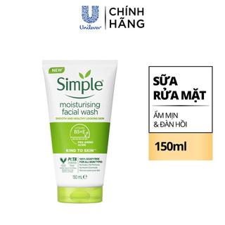 SỮA RỬA MẶT SIMPLE GIÚP DƯỠNG ẨM CHO DA TRÔNG KHỎE VÀ MỊN MÀNG 150ML [CHÍNH HÃNG ĐỘC QUYỀN] [DIỆN MẠO MỚI]