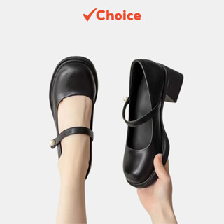 Giày búp bê nữ Choice QV 22 da bóng tăng chiều cao phong cách Lolita