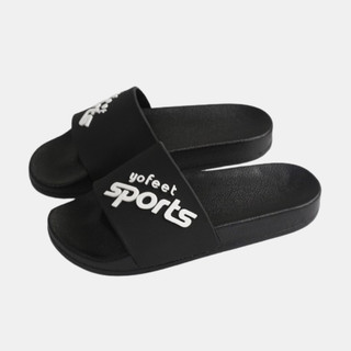 Dép Nam Nữ Quai Ngang Thời Trang HOT LOGO chéo YOFEET SPORTS - màu ĐEN Mã: XT166