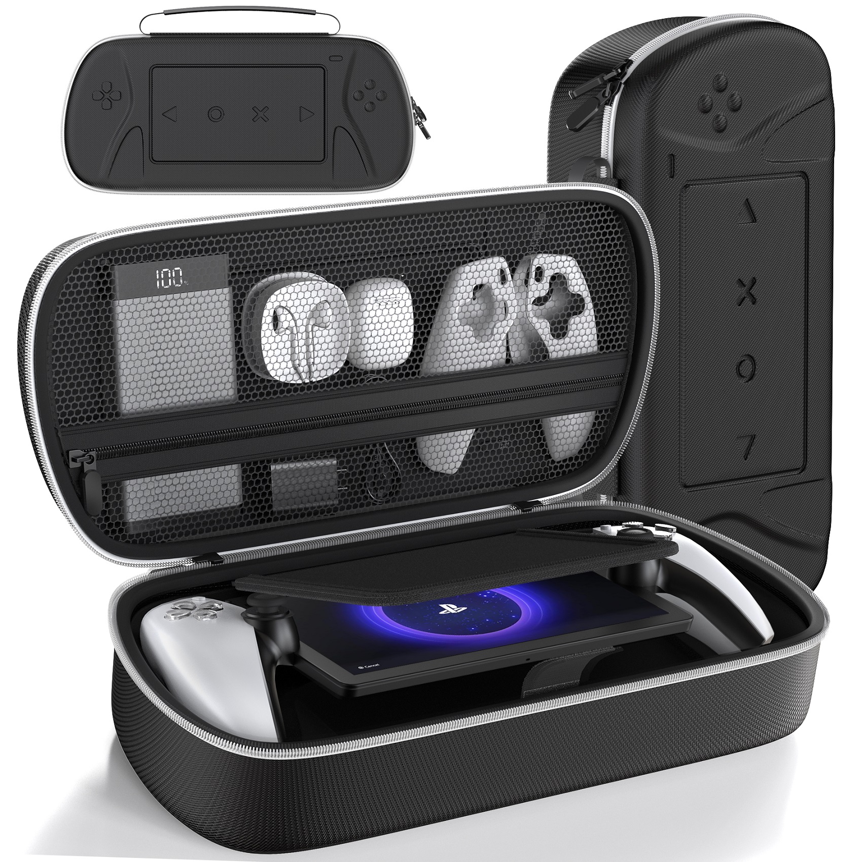 Hộp đựng cứng mới cho Remote Player Playstation Portal, Hộp du lịch PS Portal với túi kéo để chứa ph