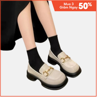 Giày MOCA nữ búp bê tăng chiều cao chất da mềm êm chân Mã: QV 82