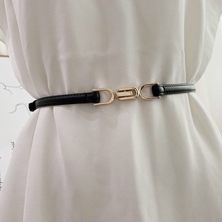 Thắt lưng khóa không thủng dành cho nữ Đai mỏng có thể điều chỉnh mờ