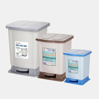 Thùng Rác Đạp Chân Bật Nắp trung Dùng Trong Văn Phòng, Nhà Bếp, Bật Rác Nắp Bật Việt Nhật Cỡ Đại- Trung- Nhí Mã: NH228