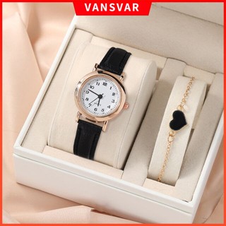 Đồng hồ thạch anh mặt số nhỏ dành cho nữ, Dây da thông thường, Đồng hồ tối giản