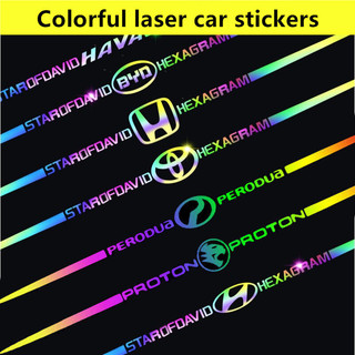 1 Miếng Dán Màu laser Phản Quang Chống Nước In logo Xe Hơi