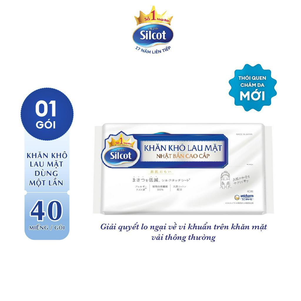 [HB Gift] Khăn khô lau mặt Silcot 40 miếng