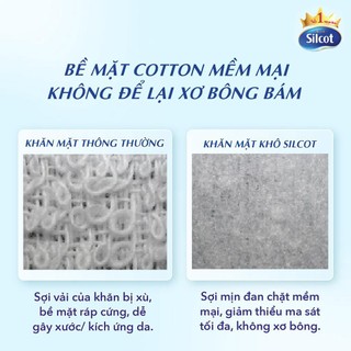 [HB Gift] Khăn khô lau mặt Silcot 40 miếng