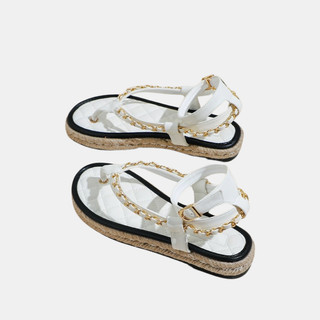sandal quai hậu nữ phôi dây xích luồn da trẻ trung ca tính Mã: QV 53