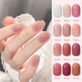 Xeijay 1pc 7.3ml Gel Sơn Móng Tay Đá Trong Suốt Sữa Trắng Sơn Móng Tay Gel Phổ Biến Cho Mùa Đông Quà Tặng Giáng Sinh Cho Nữ