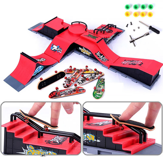 2024 Ngón Tay Ván Trượt Công Viên Công Nghệ Ramp Bộ Sàn Trẻ Em Cảnh Trang Điểm Kết Hợp Bộ Mini DIY Ngón Tay Ván Trượt Công Viên Đồ Chơi Trong Nhà Trẻ Em Đồ Chơi Cảm Giác Chống Áp Lực