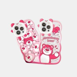 Ốp Lưng Điện Thoại Viền Gấu Sóng Pink Losto Mã:NHH004