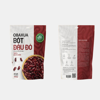 Bột đậu đỏ nguyên chất obaxua og007 sạch mịn 100% organic 500gr