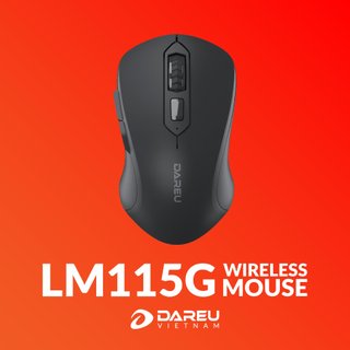 Chuột không dây DAREU LM115G dùng pin AA