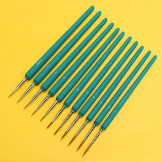 11 Chiếc Mini Móc Dòng Bút Nghệ Thuật Tranh Bàn Chải Sơn Gouache Màu Nước Sơn Dầu Nghệ Sĩ Vẽ Tay