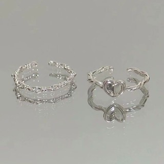 Mới Đơn Giản Bạc Nữ Thiết Kế Nhẫn Người Yêu Xoắn Bện Tình Yêu Trái Tim Nhẫn Cặp Đôi Trang Sức Cưới Quà Tặng