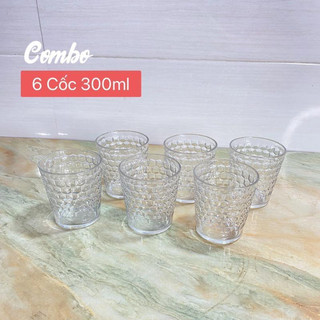 Bộ 6 Cốc Uống 300ml Nước Tổ Ong chịu nhiệt tốt Mã: NH348