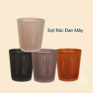 Sọt Nhựa Đan Mây sz To Đựng Đồ, Sọt rác văn phòng và gia đình nhựa dẻo giả mây Siêu Bền Mã: NH110