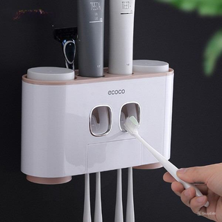 Bộ Giá Đỡ Bàn Chải Đánh Răng Treo Tường Với 2 Hộp Đựng Kem Đánh Răng Choice Việt Nam E1802 màu ngẫu nhiên