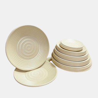Đĩa tròn gân nhám nhựa phíp Melamine nhiều Size 20cm Việt Nhật Mã: NH397, Đĩa 1295