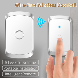 Chuông cửa gia đình AC chống nước thông minh không dây (Phích cắm US), 60 bài hát có sẵn, Cảm biến khoảng cách siêu dài 300m, Thích hợp cho khách sạn, căn hộ, gia đình và các cảnh khác (Bộ chuông cửa cổ điển: 1 nút + 1 đầu thu)