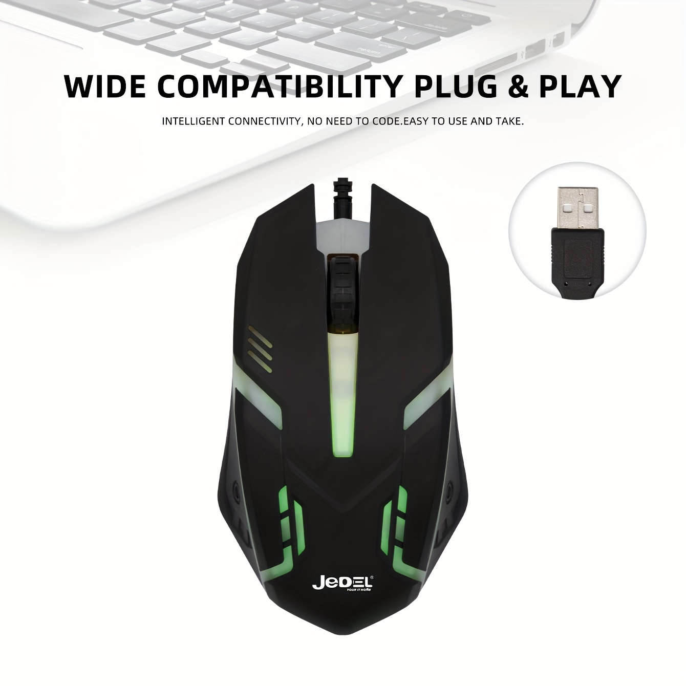 Chuột chơi game M66 DPI 1000 chất liệu ABS, đèn LED, chuột quang USB chơi game và văn phòng