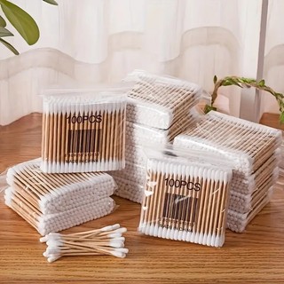 100 Đôi Bông Swabs Cotton Swabs Dùng Một Lần Tẩy Trang Làm Sạch Bông Swabs Bagged Ear-Picking Cotton Swa