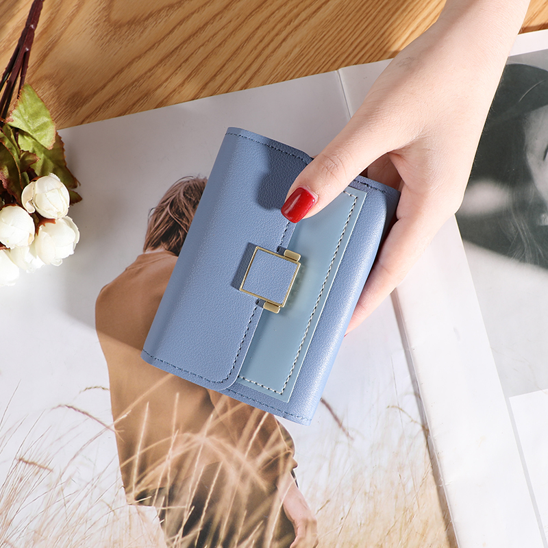 Ví Mini Nữ Màu Khối Phong Cách Hàn Quốc Dễ Thương Ví Đựng Thẻ Sinh Viên | BigBuy360 - bigbuy360.vn