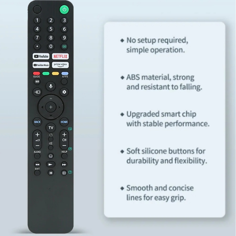 Điều khiển từ xa thay thế RMF-TX520P cho Sony Bravia TV LCD KD-43X80J KD-50X80J KD-55X80J KHÔNG CÓ G