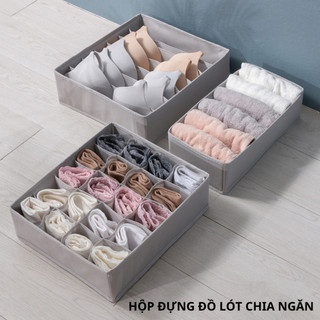 Hộp đựng đồ lót vải không dệt - Khay bảo quản đựng tất vớ sạch sẽ, tiết kiệm diện tích Mã: TR1-2166-184